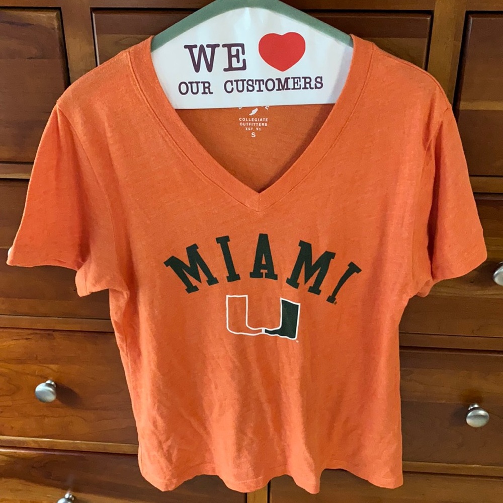U of Miami t shirt